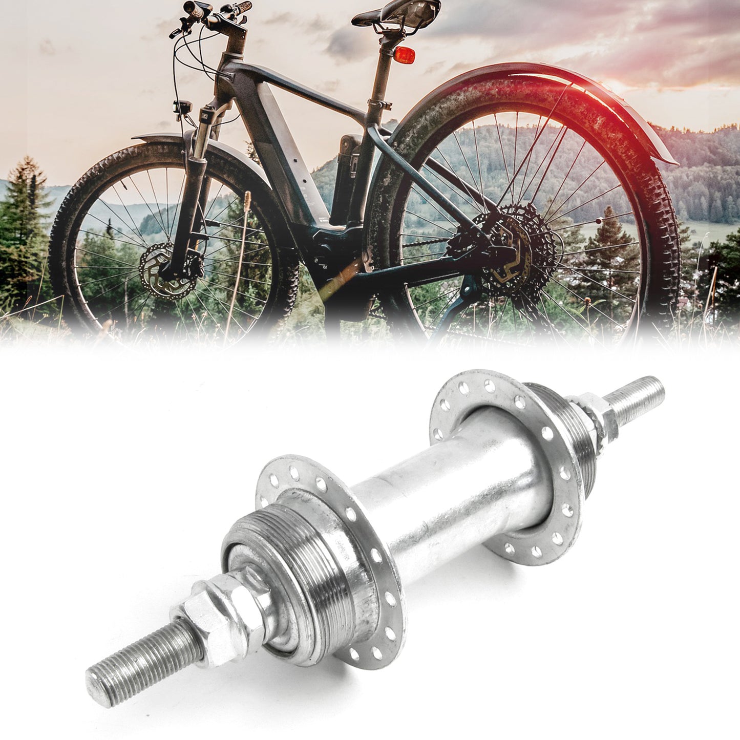 Bike Bicycle Parts Replacement 90mm Spacing 28H Disc Rear Hub Set