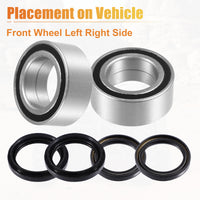1 Set Motorcycle Front Wheel Bearing with Seals for Honda Rancher 420 2007-2013